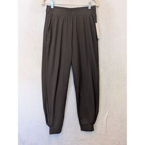 Yogalicious Lux Midtown Jogger Chocolate Mousse Brown High Rise Pants Small NEW